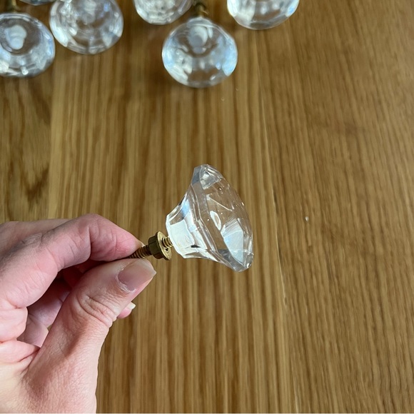 Crystal Cut Faceted Shabby Chic Drawer Pull - Picture 3 of 7